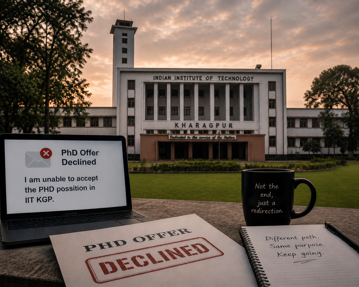 Joining IIT Roorkee — Declining an PhD offer from IIT Kharagpur